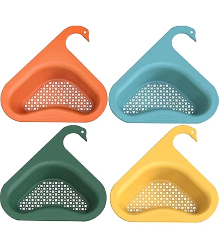 Cestello A Forma Di Cigno Per Lavello - Acciaio Inox - Multiuso Per Filtrare E Lavare Frutta/Verdura