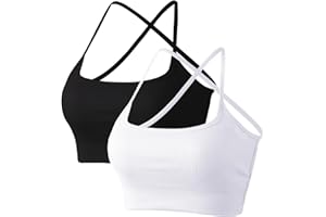 Litthing Reggiseno Sportivo da Donna Cinghie Incrociate Bralette Fitness Schiena Scoperta Bra Senza Ferretto Crop Top Sexy per Donna da Allenamento Yoga Ginnastica