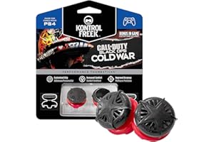 Levette Performance KontrolFreek Call of Duty: Black Ops Cold War per PlayStation 4 (PS4) e PlayStation 5 (PS5) | 2 Alte, Convesse| Nere/Rosse