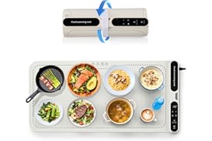 GJCrafts Coussin chauffant pour tapis chauffant, chauffage rapide 10 s, minuterie 7 heures, plateau chauffant électrique en silicone pour plan de travail, facile à nettoyer, barbecue, pour barbecue