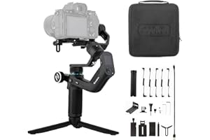 FeiyuTech [Officiel] SCORP Mini et Mallette de Transport, Stabilisateur pour Appareil Photo sans Miroir/caméra d'action/Smartphone, cardan 3 Axes Compatible avec Sony, Canon, iPhone, GoPro11/10/9/8