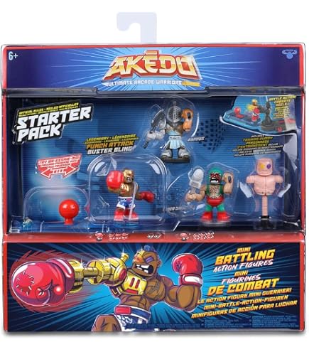 Akedo Ultimate Arcade Warriors Versus Pack – Wild Tide Vs Big Stinky, 2 Figure Da Combattimento E 2 Controller, Gioco Da Battaglia