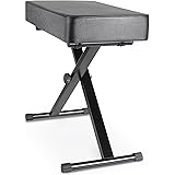 MAMIZO Sgabello Pianoforte Regolabile in Altezza 50-52-54-56CM, Panca Pianoforte Imbottita in PU da 8CM, Sgabello per Pianofo