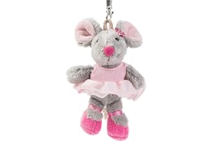 SCHAFFER KNUDDEL MICH! Schaffer- Llavero Peluche Ratón de Ballet Colgante, Color gris, ca. 11 cm (0242)