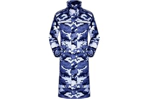 Coutyuyi Homme Veste de pluie imperméable à long manteau de pluie pour capuche réutilisable Vêtements de pluie légers réfléchissants