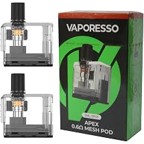 Vaporesso APEX 0.8Ω Mesh Cartridge (5-18W, 15W recommended) - 5ml Pod  Cartridge with Side Refill for Kit Vaporesso (2 pieces)