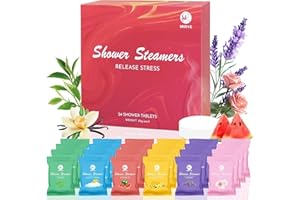 MR MIRYE Aromatherapy Shower Steamer – 24-Piece Natural Essential Oil Set. Relieves Stress and Promotes Relaxation. A Thoughtful Gift for Birthdays or Christmas.