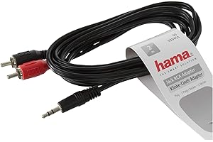 ‎HAMA Hama 00030455 Kabel Audio 3,5 mm, Czarny/Czerwony, 2 m