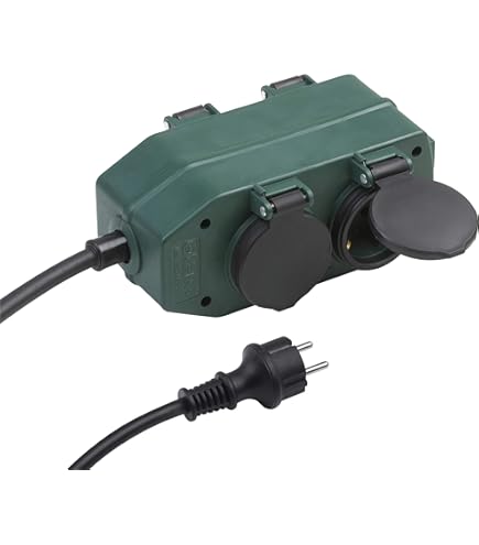 Dubbele Stekker Voor Stopcontact, Meerdere Stopcontacten Met Beschermend Contact 2 In 1 Socket Adapter Socketverlenging Verlengkabel Met 2 Schuko Stopcontacten 250v 1