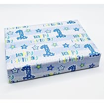 Jonny Javelin Geburtstagskarte Zum 1. Geburtstag Für Enkel – Mit Folienprägung & Glitzer, 22,8x15,2 Cm