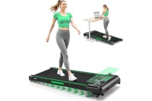 Walking Pad with 9% Incline, FOUSAE 10KM/H Treadmills for Home with Double Frame 330 LB Weight Capacity, Under Desk Walking Treadmill with 12 HIIT Programs, Magnetic Remote Control