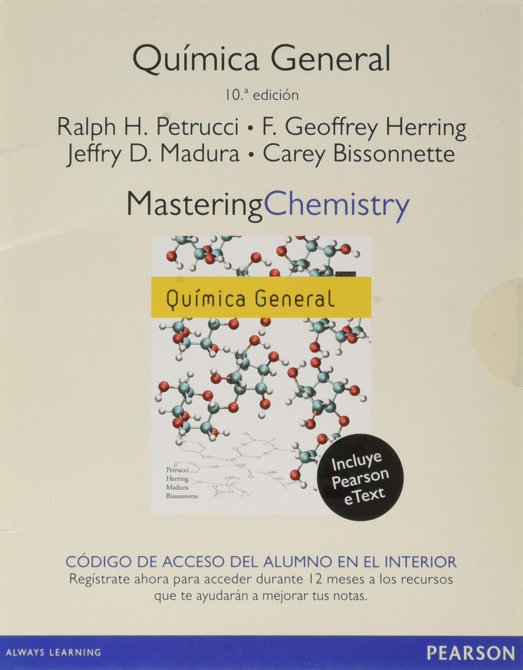 Química General Mastering Chemistry - Código de acceso del alumno