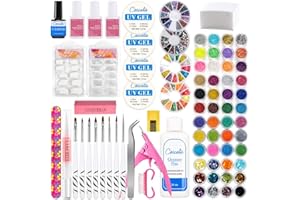 COSCELIA Kit Acrylique Gel UV Le Primer Faux Ongles pour Allonger Les Ongles Kit Ongle Gel U V Complet pour Manucure