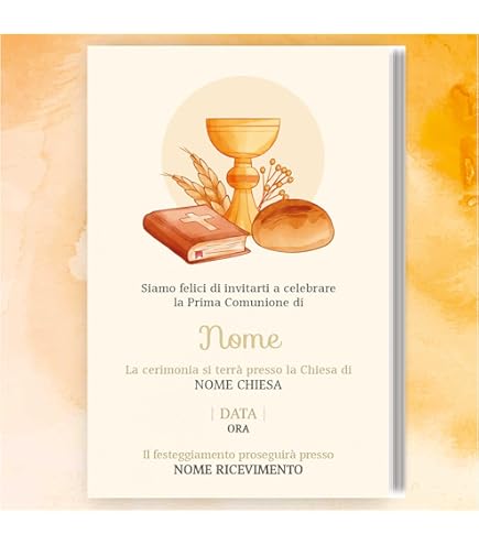 Inviti Personalizzabili Per Feste - 20 Pezzi Per Compleanno, Battesimo, Cresima | Grafica A Scelta - Foto 9