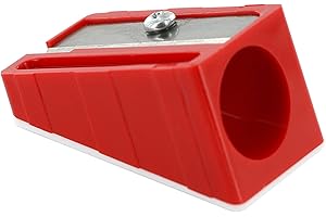 KUM AZ105.01.19-R - Taille-crayon 100-70 R, pour crayons jusqu'à Ø 17 mm, avec plaque de base, rouge, 1 pièce