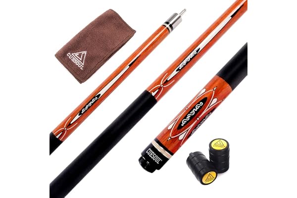 CUESOUL 57 inch 21 Oz Pool Cue with 13mm Cue Tips with Cleaning Towel & Joint Protector (CSPC032)