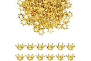 RECHCIGA 120 Stück Mini Kronen Deko Kleine Goldene Kronen Tischdeko Kronen Streudeko Tibetischen Stil Mini Krone Charms Krone Anhänger zum Basteln DIY Krone Schmuck für Schmuckherstellung Tischdeko