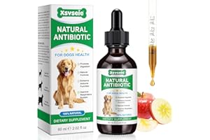 CLFJLXYX Antibiotics for Dogs - 60ml，Dog Antibiotics，Natural Antibiotics for Dogs，Itchy Skin Relief，Supports Allergy Relief，Dog Antibiotics for Skin Infection，-Bacon Flavor