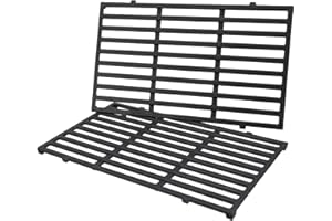 Vnierxful Żeliwny ruszt do grillowania Weber Spirit I & II 200, Spirit E-210, E-220, S-210, S-220, żeliwny ruszt do grillowania, ruszt żeliwny 44,5 cm, część zamienna do Weber 7637 z przyciskami