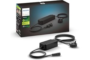 Philips Hue Fuente de alimentación de bajo Voltaje para Exteriores, 40 W, Color Negro [Clase energética A+] Reino Unido
