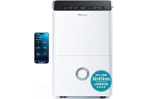 Pro Breeze 30L/Day Dehumidifier - Smart Compressor Dehumidifier with App, Wi-Fi, Continuous Drainage, 4L Water Tank, 24h Timer & Child Lock- Mould Remover & Moisture Absorber for Home & Bathroom