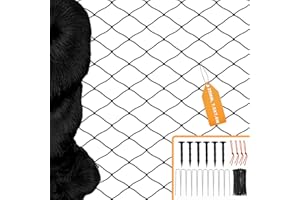 ‎KONEKEL Konekel Vogelschutznetz, 2.5cm Nets Vogelnetz (7.5m x 7.5m) für Hühnerzaun, Vogelschutznetz Engmaschig mit Stück als Katzennetz für Balkon, Teichnetz, Taubennetz, Schutznetz for Obstbäume, Garten