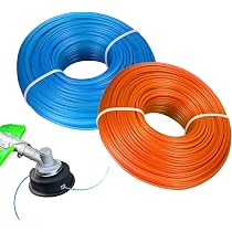 ASOENTIWOX Rasentrimmerfaden 1,6 Mm – 100 M, Blau, Runder Nylon-Faden Für Elektrische Trimmer