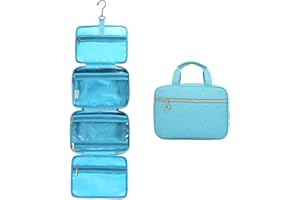 LOVEVOOK Neceser Viaje Mujer, Grande Bolsa de Aseo Colgante con Gancho Giratorio de 360°, Impermeable Neceser Maquillaje Organizador Viaje Accesorios