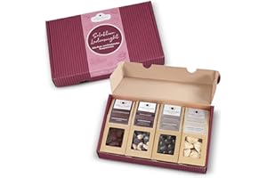‎WELLNUSS WELLNUSS Ladiesnight "Schokoladen Selektion“ - Premium Geschenk für Frauen I 4 außergewöhnliche Nuss-Snacks im Geschenkkarton I Feinkost Geschenkidee für Frauen