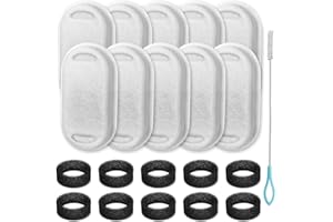 Acmerota Paquete de 20 Filtros para Fuentes de Agua para Gatos y esponjas prefiltrantes Compatible para GIOTOHUN 67oz/2L Acero Inoxidable Fuente & para Tomxcute 3.2L/108Oz para Mascotas(10+10)