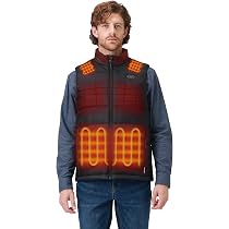 ORORO Gilet Riscaldato Uomo Leggero Trapuntato Con Power Bank - 4 Zone Di Calore, Nylon Impermeabile, FELLEX Isolante - 6