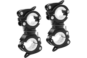 HYXODJY 2 Pcs Soporte Luz Bicicleta Abrazadera para Linterna de Bicicleta Soporte Luz Bicicleta Delantera Universal Antideslizante Versátil Giratorio de 360 Grados Abrazadera para Linterna LED Bicicleta