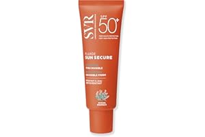 SVR - Sun Secure Fluide SPF50+ - Fluide solaire invisible toucher sec – Très haute protection UVA, UVB, infrarouge & lumière visible – Peaux sensibles – Niacinamide, Vitamine E – 50 ml