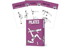 NEWME FITNESS 62 Pilates exercise cards, for men/women: home, gym or studio: 50 exercises 12 stretches 6 training exercises for beginner to advanced waterproof