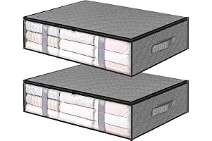 Förvaringspåsar under sängen, 2-pack hopfällbara stora förvaringsbehållare för förvaring under sängen, 40 L fönstertyg, klädf