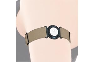 DiaBrothers Freestyle Libre 3 Fixierband Fixierung Halter mit verstellbarem Armband - Halter: schwarz - Armband: beige - Größe: L (35-45 cm)