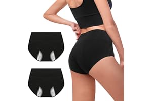 Walifrey Period Pants, Menstrual Underwear for Women, Cotton Knickers Multipack with Leakproof Crotch for Heavy Flow Extra Protection