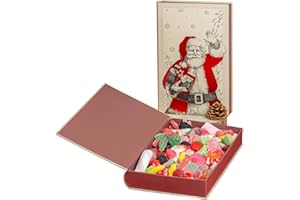 ONZA DULCE Y SALADO SWEET & SALTED Onza Calza befana Dolci - Scatola di Caramelle Gommose Regalo di Natale - Confezione Regalo con Dolci di Natale - Pack +100 Caramelle Assortite e Lacci Decorativi