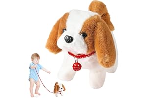 ZBATHTOY Toy Dogs for 1-3 Year Old Walking DogToys for Kids Age 1 2 3 ToyPuppy Electronic Interactive DogToy Gifts Age 2 3 4 Plush Doys Toy for Boys Girls Kids Birthday Gift Present 1 2 3 4 5 Year Old