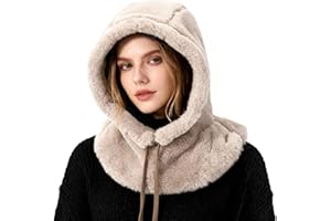 TAGVO Invierno Pasamontañas Termico Mujer, Capucha Polar Prueba de Viento Caliente Capucha Bufanda, Cálido Sombrero Calentador de Cuello, Multifuncional Gorro Invierno para Frío Esquí al Aire Libre