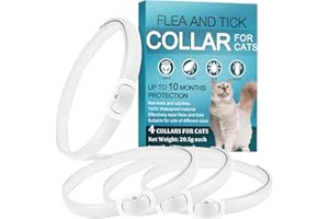 PAISTELY Collare Antiparassitario Per Gatti, 10 Mesi Collari Anti Pulci e Zecche Gatti Di Piccola Taglia, Medio e Grande, Collare Antipulci Gatto Sicuro ed (48cm)