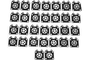 NIEJGAY 30Pcs Pièces de Carburateur Tampons de Membrane de Carburateur Tronçonneuse Pour Tronçonneuse Carburateur 2500/3800/4500/5200/5800 Accessoires