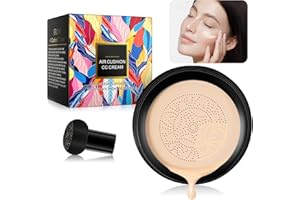 FRDUGA Mushroom Head CC Cream,Air Cushion BB Cream,Liquid Foundation, Flüssige Grundierung,Concealer Moist Makeup Gleichmäßige Hautfarbe Make Up Grundierung (Natürlich)