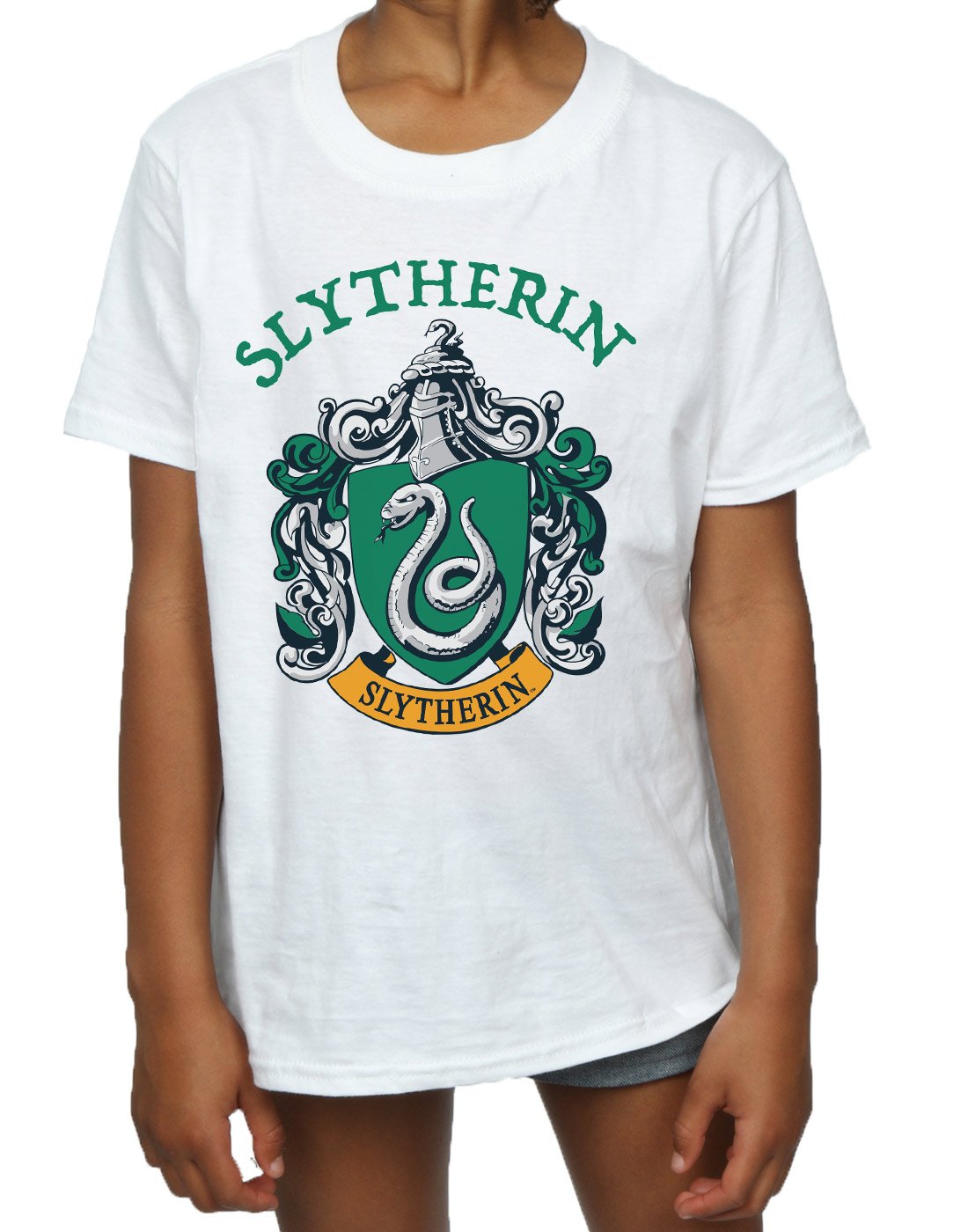 Absolute-Cult-Harry-Potter-Mdchen-Slytherin-Crest-T-Shirt