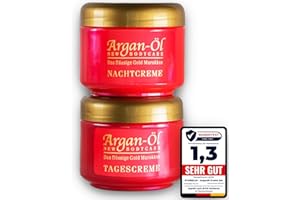 D'Aniello 2x125ml ArganÖl Tagescreme & Nachtcreme - Gesichtscreme Damen - Gesichtscreme Männer - Antifalten creme- Gesichtspflege Set - Gesichtscreme - Feuchtigkeitscreme Gesicht - Moisturizer Face