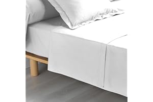 Douceur d'intérieur Percaline Bettlaken für 1 Person, Anthrazit, 180 x 290 cm, weiß, 240 x 300 cm