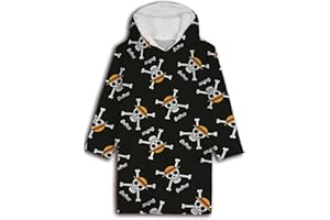 Aymax One Piece - Straw Hat Crew - Sweat Poncho Coral Fleece - Taille Enfant