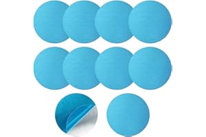 SNBUHA 10pcs Plaquettes Métalliques Autocollantes, Plaque Aimantée Adhésive, Bande Magnétique Adhésive pour Fixation Éclairage LED Magnétique et Éclairage Sous le Comptoir (Rond)
