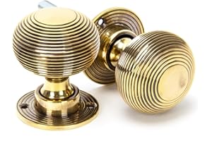 From the Anvil Aged Brass Beehive Mortice/Rim Knob Set