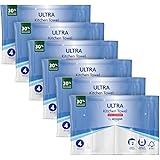 by Amazon Asciugatutto da Cucina ULTRA (Extra Assorbente), 24 Rotoli (6 Confezioni da 4), 45 Fogli Per Rotolo, Bianco, bianco
